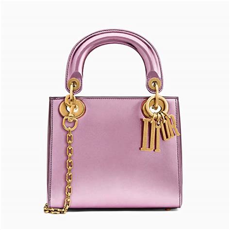 lady dior metallic pink|lady dior handbag pink.